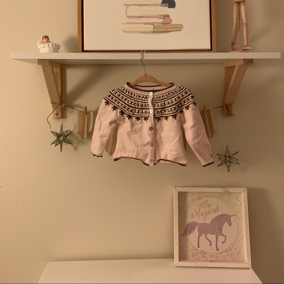 Cardigan with sewn sequins and fashioned knots - Picture 1 of 3